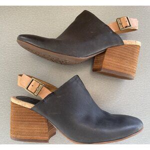 Korks Women’s Shoes Color Black Leather Mules Size 6M